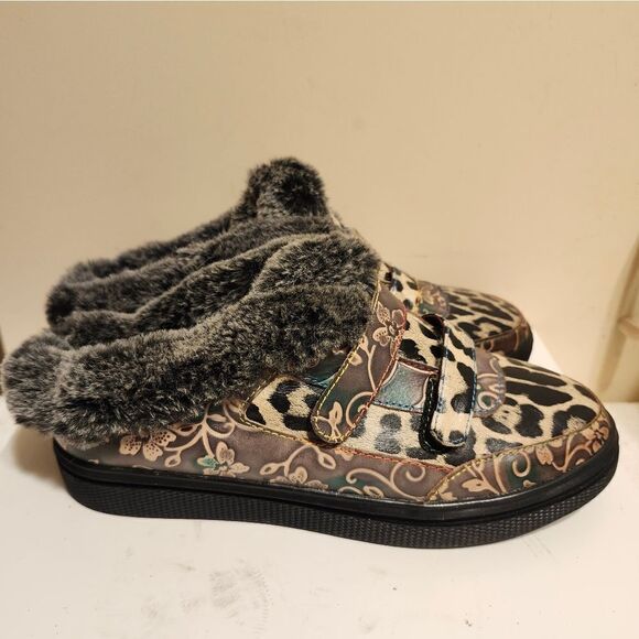 Brand New L’Artiste Spring Step "Lamya" Leather Fur-lined Mule Sz.7/37 Ret.$110 - Picture 3 of 12